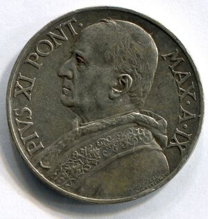 obverse: Vaticano. Pio 11°. 10 lire del 1930. Ag 0.835‰. Spl.