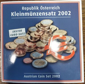 obverse: Austria. Divisionale del 2002. 8 monete.