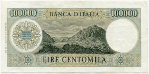 reverse: Repubblica Italiana. 100.000 lire 
