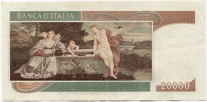 reverse: Repubblica Italiana. 20.000 lire 