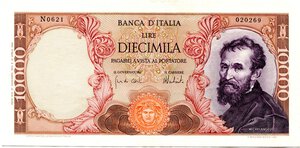 obverse: Repubblica Italiana. 10.000 lire 