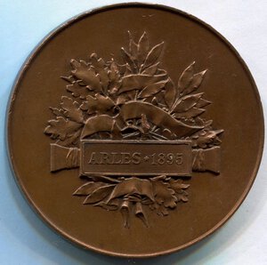 reverse: Francia. Medaglia dell agricoltura del 1895. Arles. NC. SPL+. 50,4mm