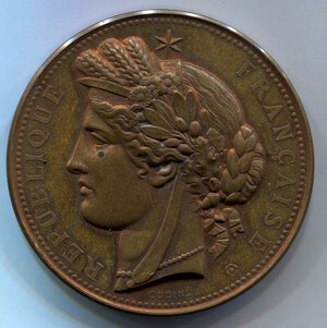 obverse: Francia. Medaglia. Ministero delle Finanze del 1889. R1 Ø 50,8mm.