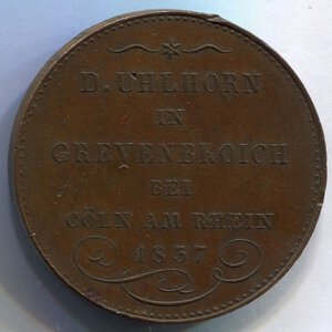 reverse: Germania. Medaglia Meccanica del 1837. NC. Ø 37,2mm.