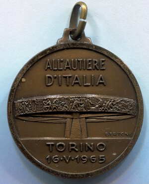 obverse: Italia. Medaglia artiglieri Torino del 16.05.1965. NC. FDC. Ø 30,3mm.