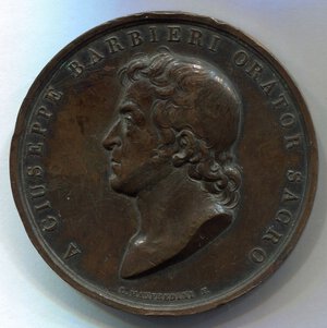 obverse: Italia. Medaglia Milano - Giuseppe Barbieri del 1837. R1. SPL. Ø 55mm.