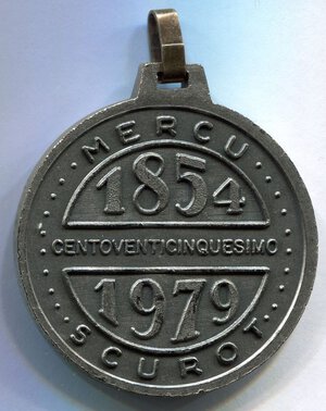 reverse: Italia. Medaglia 125° Mercu Scurot - Carnevale di Borgosesia. 1854/1979. Ag. R1. qSPL. Ø 40,4mm.
