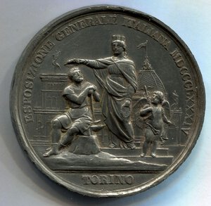 obverse: Italia. Medaglia EXPO Torino 1911. R2. qBB. Ø 53,1mm.
