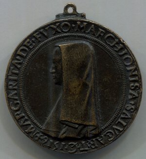obverse: Italia. Medaglia Margherita De Fois (1516 ?). Rara.qSPL. Ø 42,7mm.