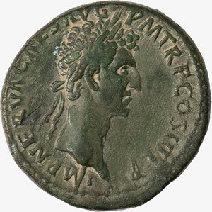 obverse: IMPERO ROMANO, NERVA, 96-98 D.C. - Sesterzio databile al 96 d.C.