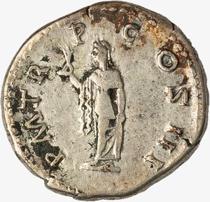 reverse: IMPERO ROMANO, ADRIANO, 117-138 D.C. - Denario databile al 121-123 d.C.
