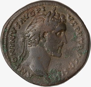 obverse: IMPERO ROMANO, ANTONINO PIO, 138-161 D.C. - Sesterzio databile al 140-144 d.C.