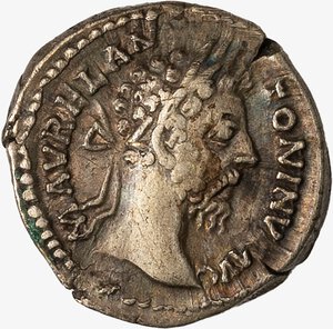 obverse: IMPERO ROMANO, MARCO AURELIO, 161-180 D.C. - Denario databile al 179 d.C.