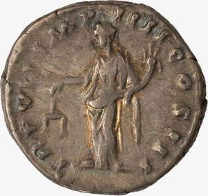 reverse: IMPERO ROMANO, LUCIO VERO, 161-169 D.C. - Denario databile al 166-167 d.C.