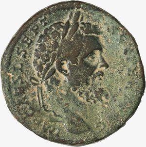 obverse: IMPERO ROMANO, SETTIMIO SEVERO, 193-211 D.C. - Sesterzio databile al 193 d.C.