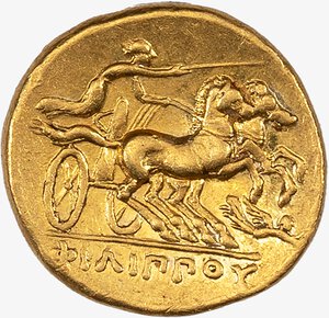 reverse: MACEDONIA, FILIPPO II, 359-336 A.C. - STATERE DATABILE AL 340-328 a.C.