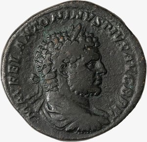 obverse: IMPERO ROMANO, CARACALLA, 211-217 D.C. - Sesterzio databile al 212 d.C.