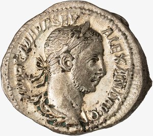 obverse: IMPERO ROMANO, ALESSANDRO SEVERO, 222-235 D.C. - Denario databile al 222-228 d.C.
