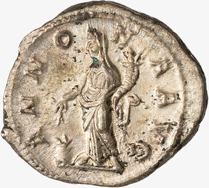 reverse: IMPERO ROMANO, ALESSANDRO SEVERO, 222-235 D.C. - Denario databile al 222-228 d.C.