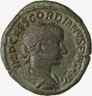 obverse: IMPERO ROMANO, GORDIANO III, 238-244 D.C. - Sesterzio databile al 240 d.C.
