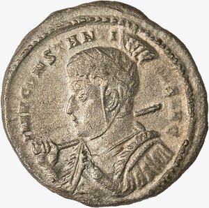 obverse: IMPERO ROMANO, COSTANTINO, 330-337 D.C. - Argenteo Ridotto databile al 318-319 d.C.