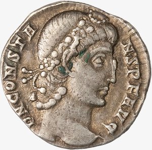 obverse: IMPERO ROMANO, COSTANZO II, 337-361 - Siliqua databile al 340-351 d.C.