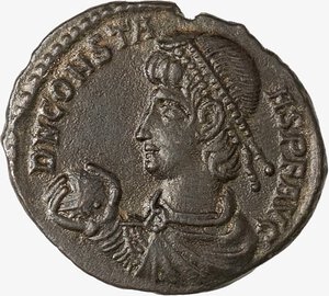 obverse: IMPERO ROMANO, COSTANTE, 337-350 D.C. - Maiorina databile al 348-350 d.C.