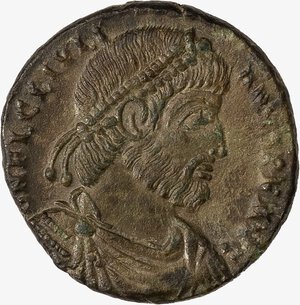 obverse: IMPERO ROMANO, GIULIANO II, 361-363 D.C. - Doppia Maiorina databile al 360-363 d.C.