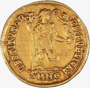 reverse: IMPERO ROMANO, VALENTINIANO I, 364-375 D.C. - Solido databile al 364-367 d.C.