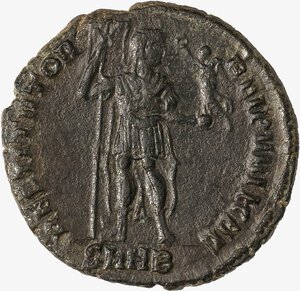 reverse: IMPERO ROMANO, VALENTINIANO I, 364-375 D.C. - Doppia Maiorina databile al 364-367 d.C.