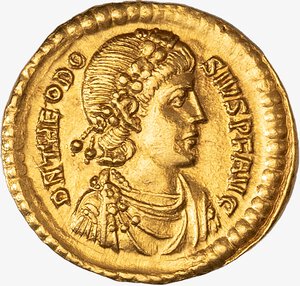 obverse: IMPERO ROMANO, TEODOSIO I, 379-395 D.C. - SOLIDO databile al 378-383 d.C.