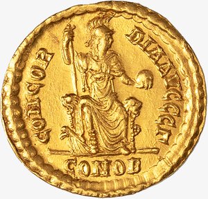 reverse: IMPERO ROMANO, TEODOSIO I, 379-395 D.C. - SOLIDO databile al 378-383 d.C.
