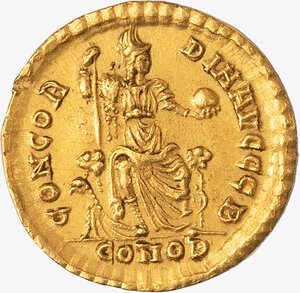 reverse: IMPERO ROMANO, TEODOSIO I, 379-395 D.C. - Solido databile al 379-383 d.C.