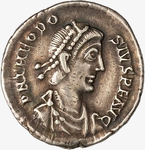 obverse: IMPERO ROMANO, TEODOSIO I, 379-395 D.C. - Siliqua databile al 379-383 d.C.
