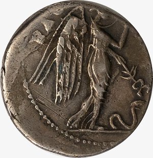 reverse: IMPERO ROMANO, CLAUDIO, 41-54 D.C. - Denario databile agli anni 49-50 d.C.