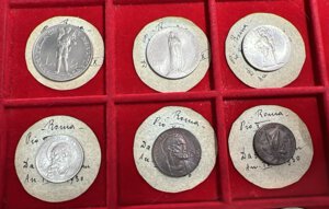reverse: VATICANO. Pio XI. Lotto di 6 monete, tutte 1930. 5-10-20-50 centesimi, 1-2 lire. SPL-FDC
