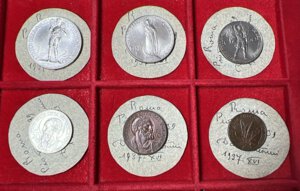 reverse: VATICANO. Pio XI. Lotto di 6 monete, tutte 1937. 5-10-20-50 centesimi, 1-2 lire. SPL-FDC