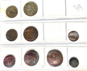 obverse: Monete mondiali. Lotto di 9 monete. Austria (5); Lussemburgo (2); Giamaica (2). Notati: Austria 1/2 kreuzer 1800 A, Lussemburgo 5 e 10 centimes 1860, Giamaica 1/2 penny e 1 penny 1906.