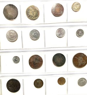 obverse: Monete mondiali. Lotto di 16 monete. Tunisia (4), Turchia (10), Lettonia (1), Stati Tedeschi (1)