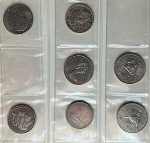 obverse: Monete Mondiali. Lotto di 7 monete, inclusi argenti.  Stati Uniti, Canada, Gran Bretagna. Dollaro Morgan 1878. 