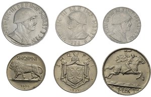 obverse: ALBANIA. Lotto di 6 monete, tutte diverse.