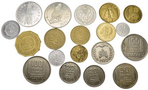 obverse: ALGERIA. Lotto di 19 monete, tutte diverse per data o tipo, incluso 4 dinar 1972 Ag. BB-FDC
