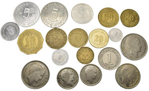 reverse: ALGERIA. Lotto di 19 monete, tutte diverse per data o tipo, incluso 4 dinar 1972 Ag. BB-FDC