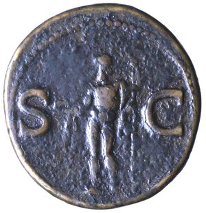 reverse: AGRIPPA (43 a. C. -12 d. C.) Asse. Testa di Agrippa a sn. R/ Nettuno stante a sn. tra S C. C. 3    AE    BB