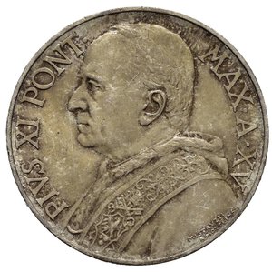 obverse: VATICANO. Pio XI (1929-1938) 10 lire 1936. Ag. FDC