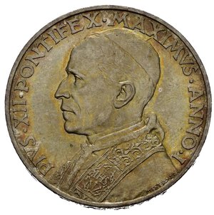 obverse: VATICANO. Pio XII (1939-1958). 10 Lire 1939. Ag. FDC