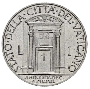 reverse: VATICANO. Pio XII (1939-1958). Giubileo 1950. 1 Lira 1950. Al. FDC
