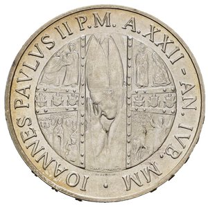 obverse: VATICANO. Giovanni Paolo II. 1000 Lire 2000 Giubileo. Ag. FDC