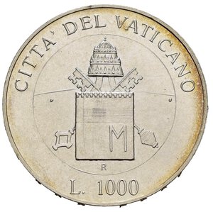 reverse: VATICANO. Giovanni Paolo II. 1000 Lire 2000 Giubileo. Ag. FDC
