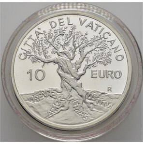 reverse: VATICANO. Giovanni Paolo II. 10 Euro 2004. Ag. Con scatola, senza confezione in cartone. Proof